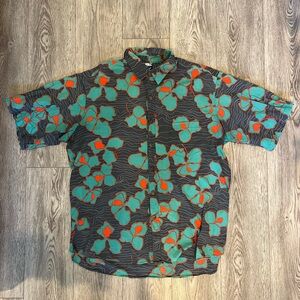 Manuheali’i Men’s Hawaiian Aloha Shirt Button Down XXL